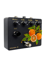 handmade Vitamin-C guitar preamp pedal orange style enclosure