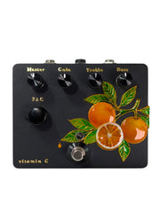 handmade Vitamin-C guitar preamp pedal orange style enclosure